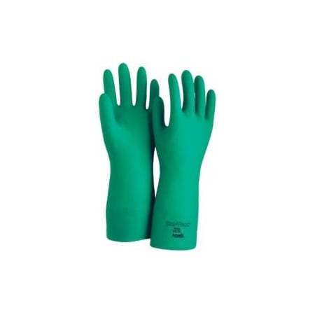 Ansell Chemical Resistant Gloves, 17, Green, L, 1 PR 117275